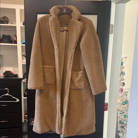 Button Front Faux Fur Coat - Picture 3 of 10